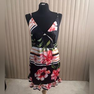 Cute NWT Floral Mini Dress with adjustable straps